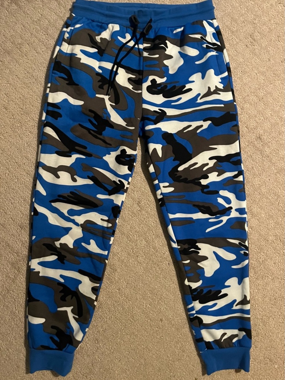 Galaxy By Harvic Blue Camo Sweatpants